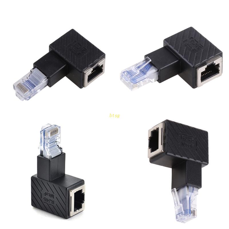 Btsg 90derajat Ethernet LAN RJ45 Male to Female Kanan/Kiri/Atas/Bawah/Sudut