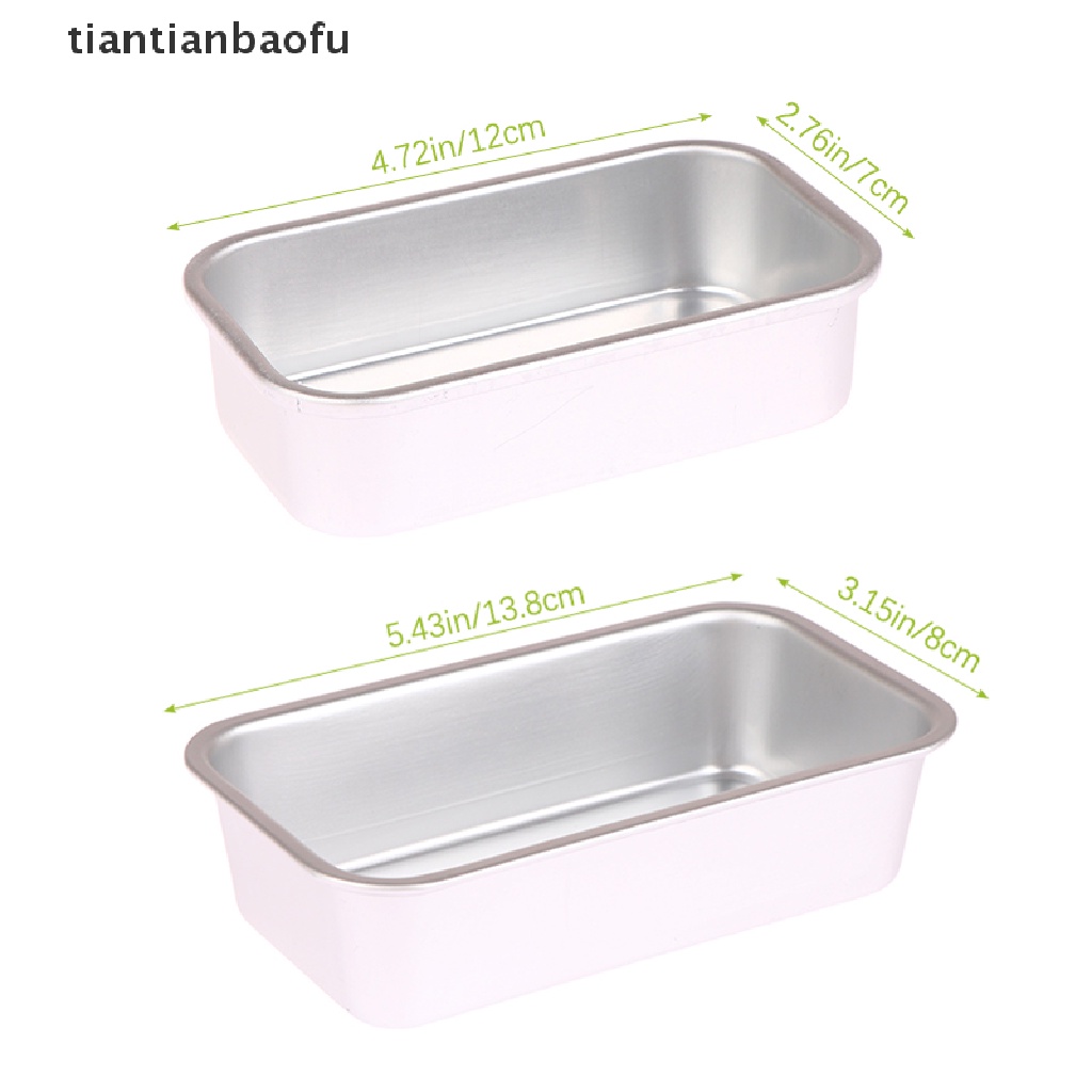 [tiantianbaofu] 1pc Aluminium Alloy Loyang Roti Persegi Panjang Baking Kue Cetakan Pastry Baking Pan Butik