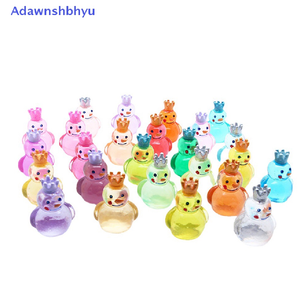 Adhyu 1PC Rumah Boneka Scene Slash Transparan Warna-Warni Little Snow King model Mainan ID