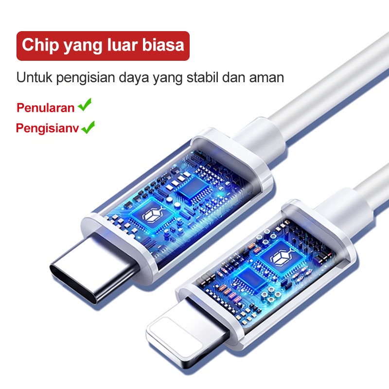 Fast Charging iP 1M Kabel Data Type-C to iP PD 20W Fast charger