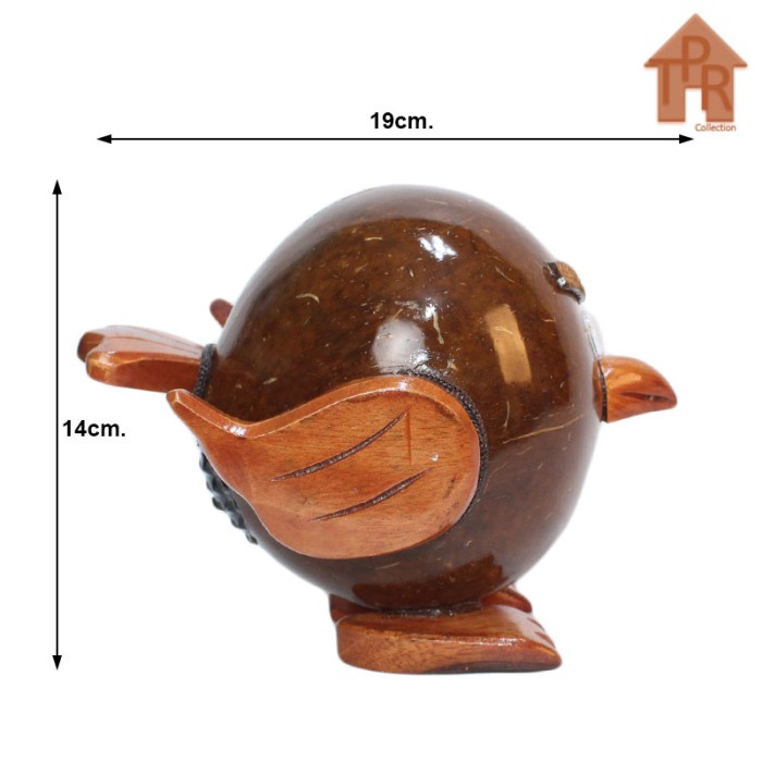 Souvenir Batok Kelapa Celengan Model Burung Hantu / Owl / Angry Bird