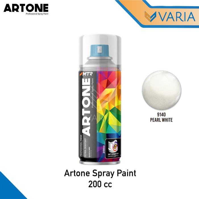 Artone Spray Paint 200 cc Pearl White 9140 Putih Metallic Cat Semprot