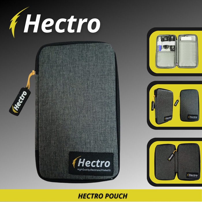 HECTRO Pouch / Tas Organizer / Dompet Handphone Charger Power Bank