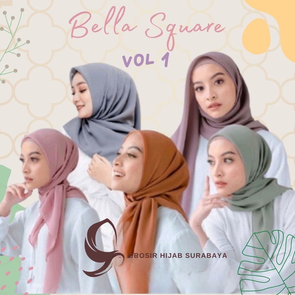 [PART 1] Bella Square hijab segiempat KUALITAS STANDART (KIM)