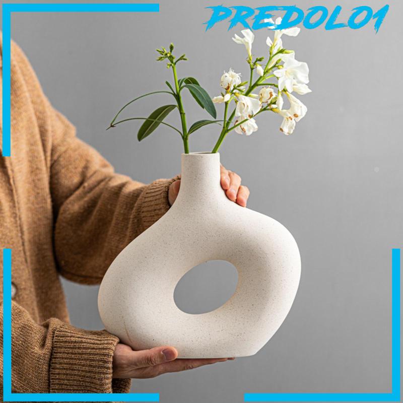 [Predolo1] Tanaman Pot Batang Ikat Penyimpanan Planter Indoor Bud Vase Vas Bunga Keramik