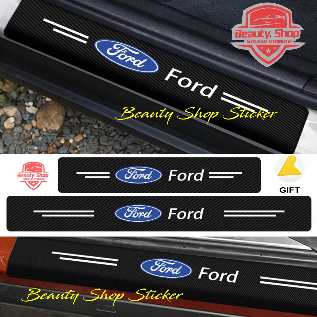 stiker sillplate mobil ford sticker karbon 3d sill plate ford ranger fiesta escape everest pelindung