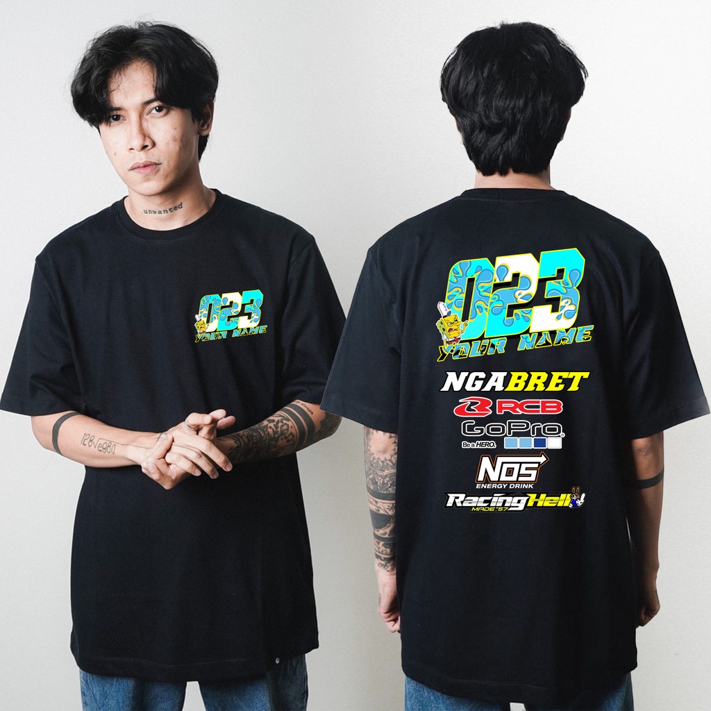 Kaos Sablon Kaos Racing Custom Free Request Nama Dan Nomor / Kaos Racing / Kaos Team Racing / Kaos B