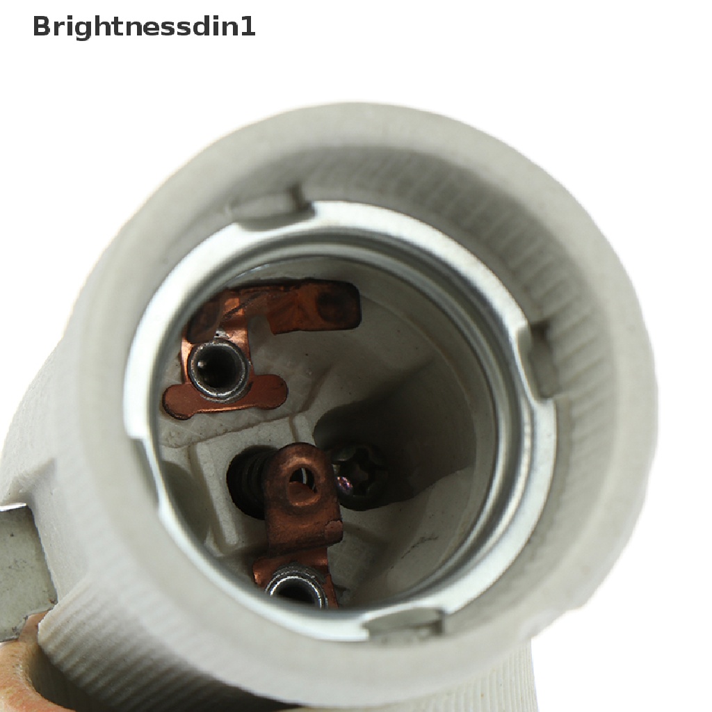 [Brightnessdin1] E27 Ceramic Screw Base Tahan Suhu Tinggi Socket Light Bulb Holder Adapter Butik