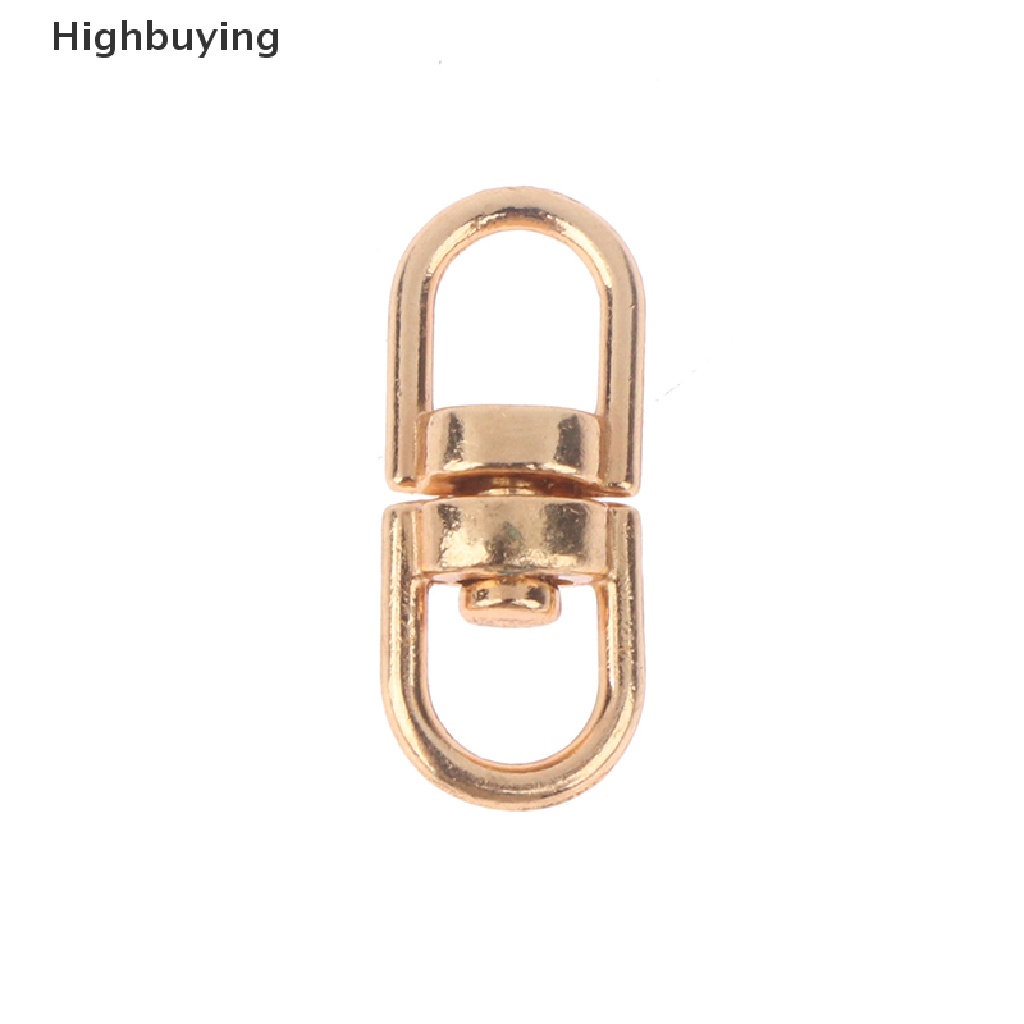 Hbid 20pcs Zinc Alloy Rotate Buckle Key Rings 1.6 cm Putar Anjing Gesper Holder Konektor Keyfob DIY Gantungan Kunci Liontin Aksesoris Glory