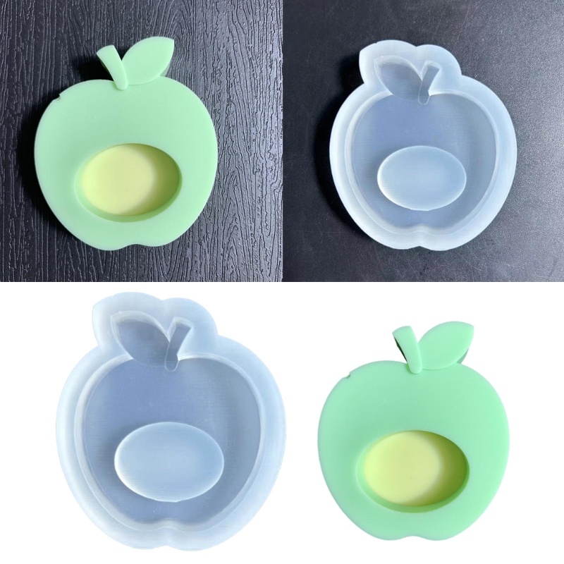 Siy Cetakan Shaker Apple-Resin, Cetakan Pasir Hisap Silikon Cetakan Pengocok Resin Cetakan Resin Epoxy Casting Shaker Untuk Kerajinan Tangan DIY