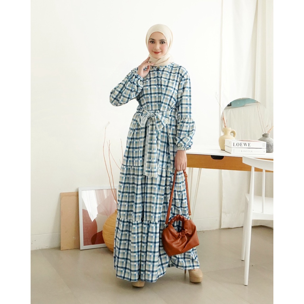 Dress Square Trendy | Dress Wanita Kotak-Kotak