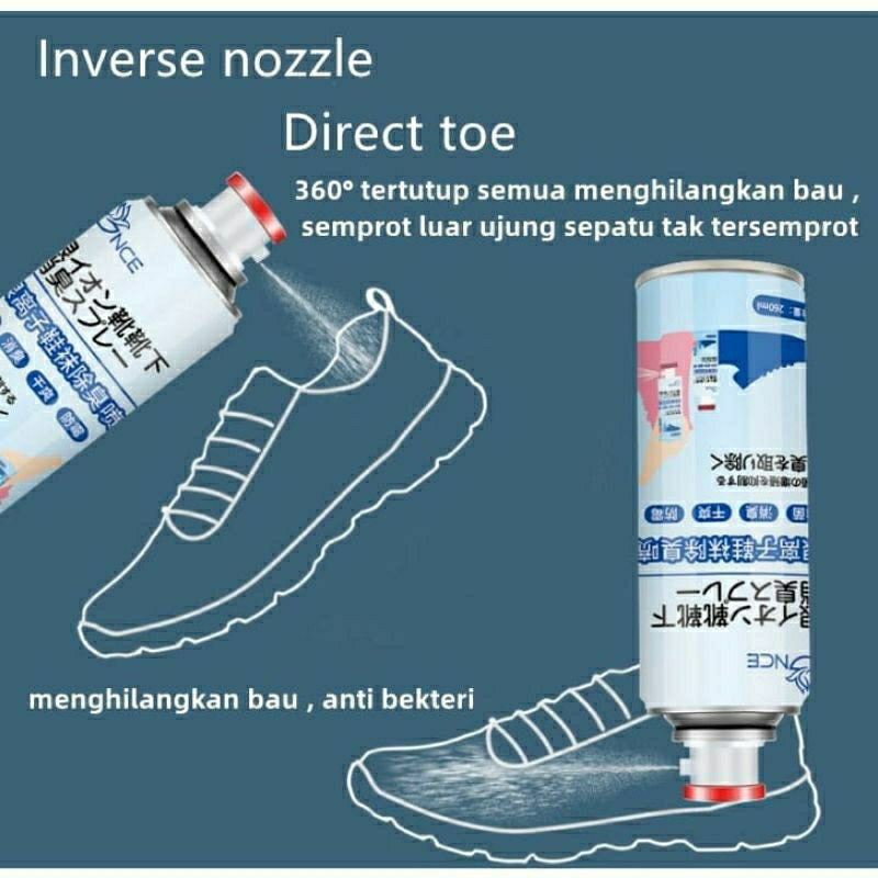 Spray anti bau untuk sepatu kaos kaki isi 260ml