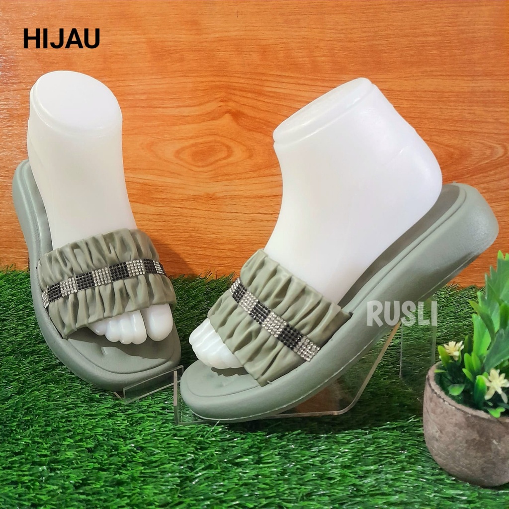 (COD) Sandal Flat Teplek Krut Jelly Tebal Balance 288-A6