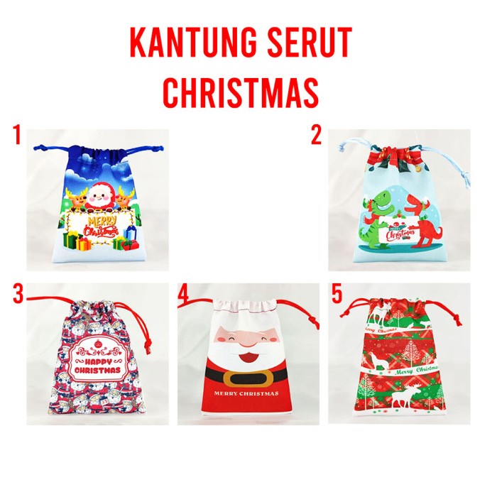 

Pouch Serut Natal Souvenir Gift Hampers Christmas - PILIHMOTIF+SIZE, MINI 10 X 12