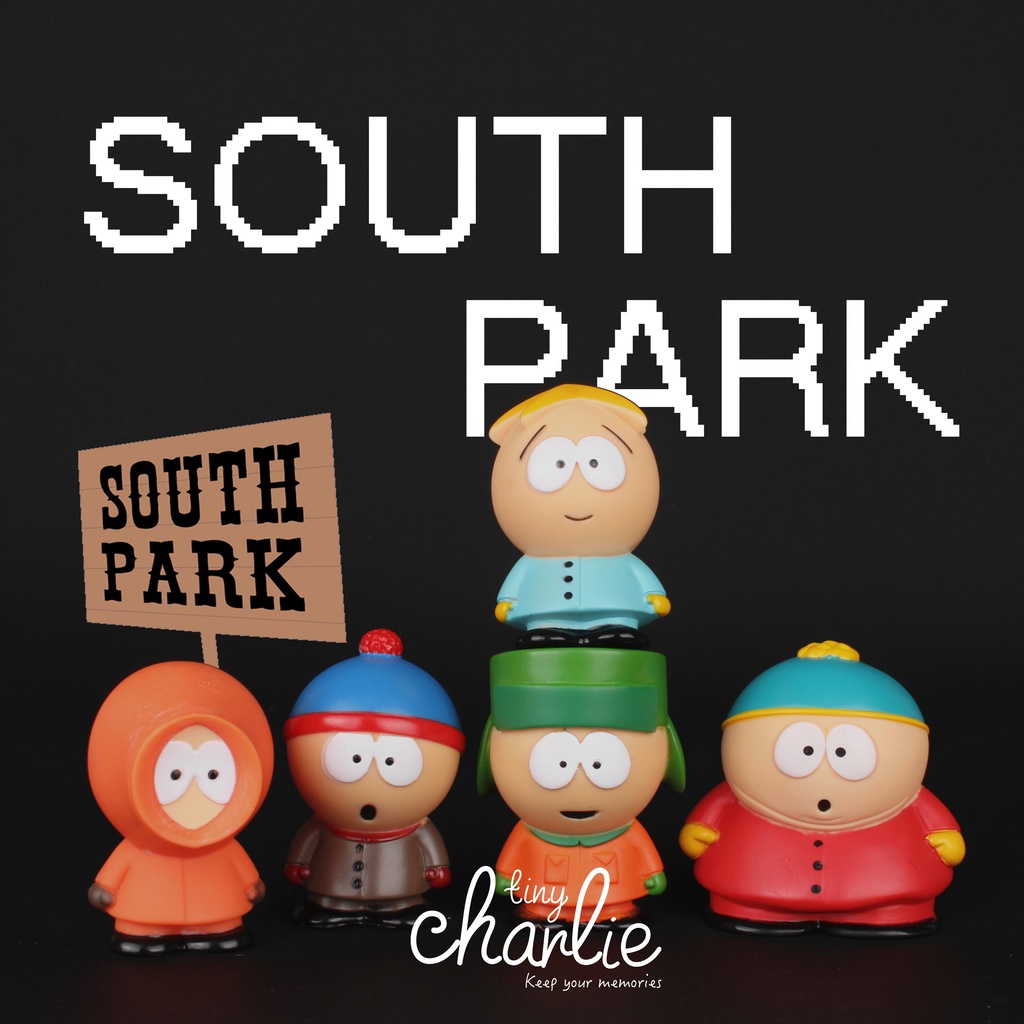 5pcs Set of The South Park Eric Cartman, Stan Marsh, Kyle Broflovski, Kenny McCormick and Butters Stotch Action Figure Set Mainan