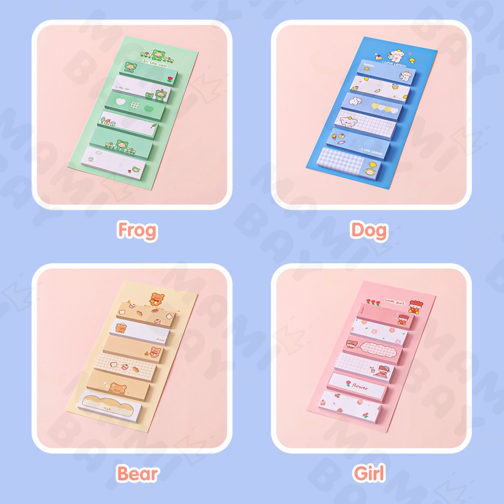 Mamibayi Pembatas Buku Lucu 120Lembar Sticky Notes/Penanda Buku