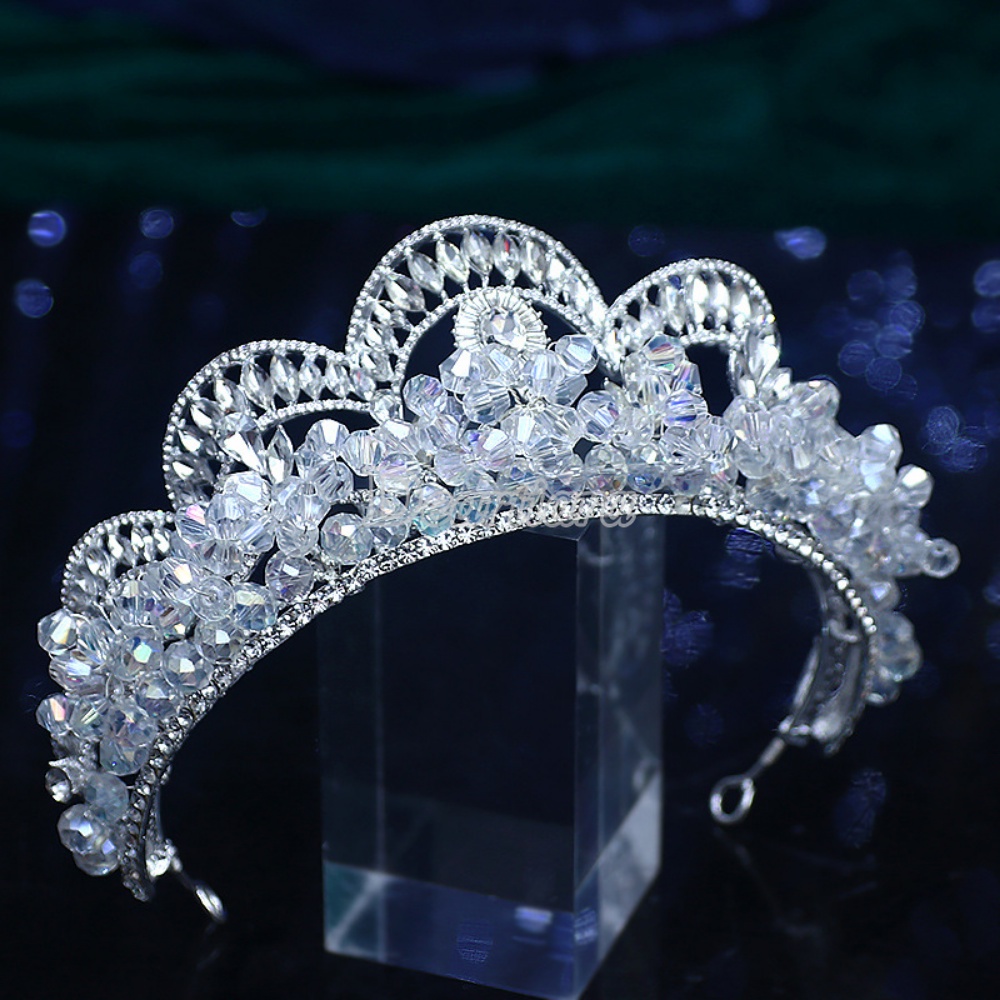 Fashion Bride Silver Wedding Gift Crown Temperament Wedding Dress Headwear Rhinestone Crown Jewelry