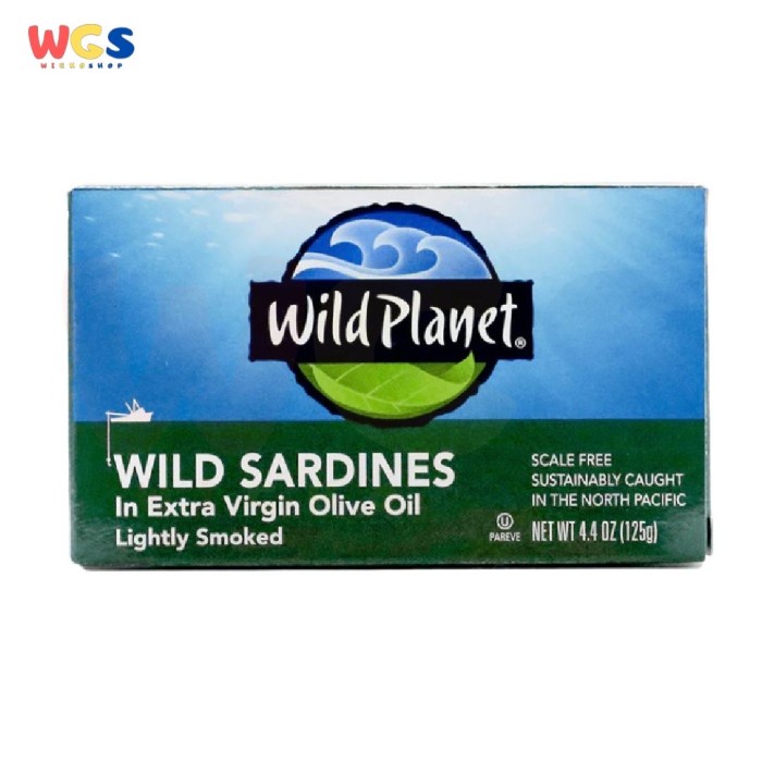 Wild Planet Wild Sardines In Extra Virgin Olive Oil 4.4oz 125g