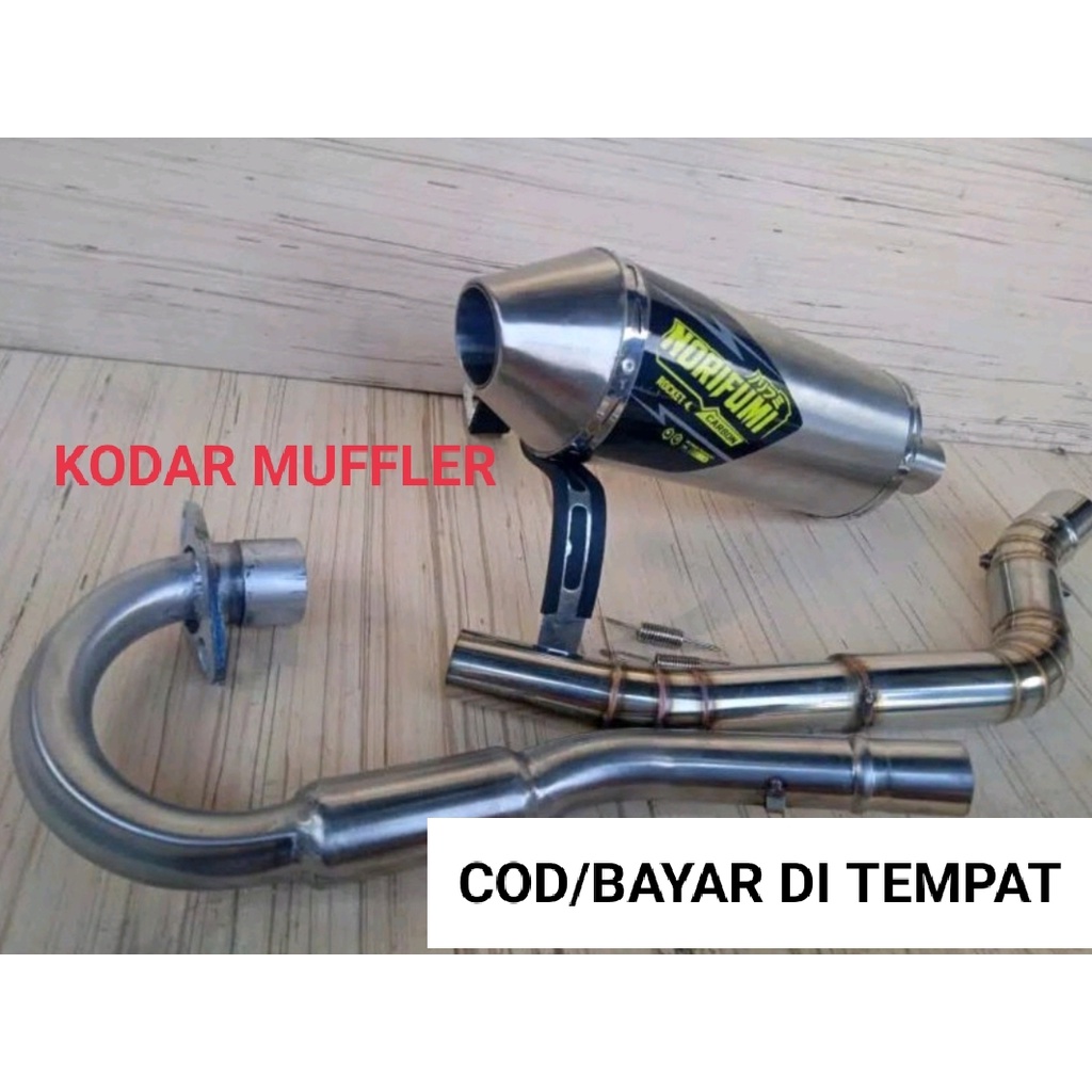 knalpot racing norifumi titan suara gahar fullsett buat motor klx crf dan wr155