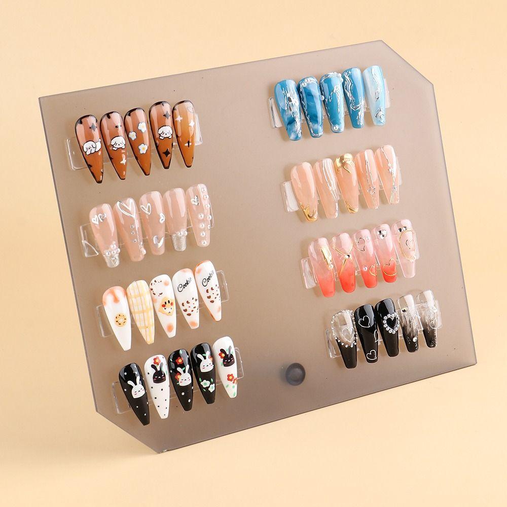 Needway Manicure Show Shelf Transparan Nail Style Color Card Kutek Pameran