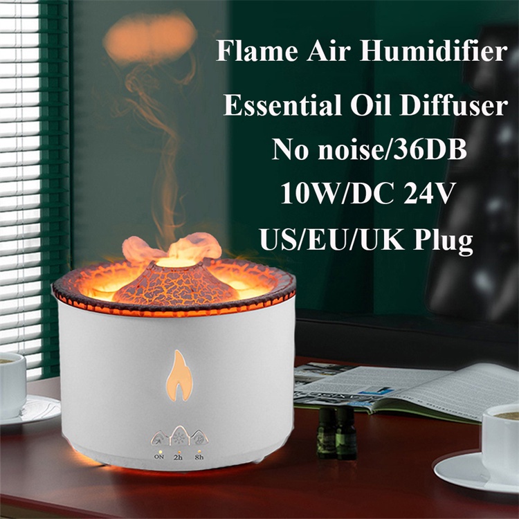 COCOMAMA Humidifier Pelembab Udara Aromaterapi Ultrasonik Bentuk Ubur-Ubur Kapasitas 360ml Humidifier Diffuser USB Mini Air Purifier Aromatherapy Essential Oil Difuser