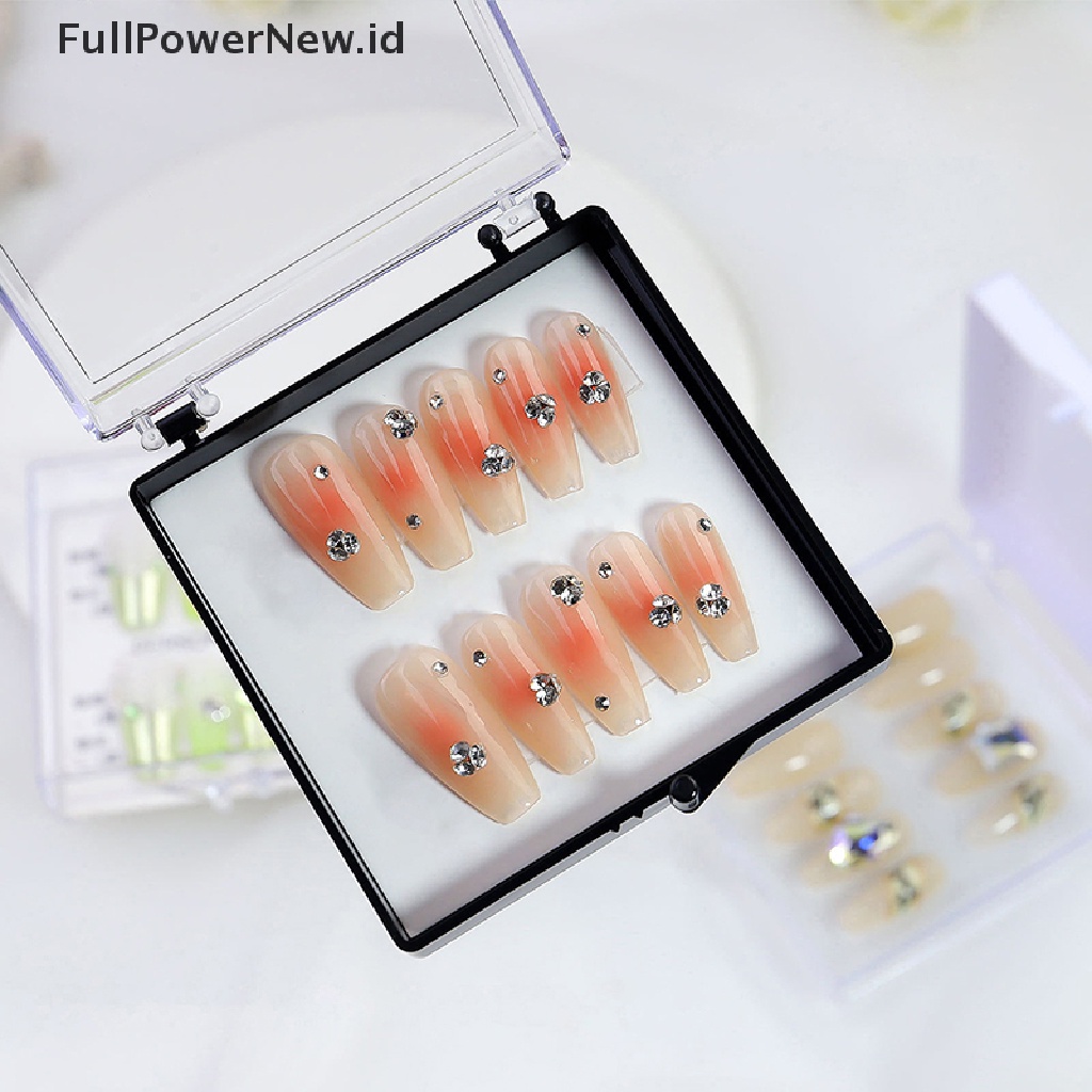 Power Nail Art Organizer Kuku Palsu Packing Box Display Stand Kotak Penyimpanan Perhiasan Hadiah ID