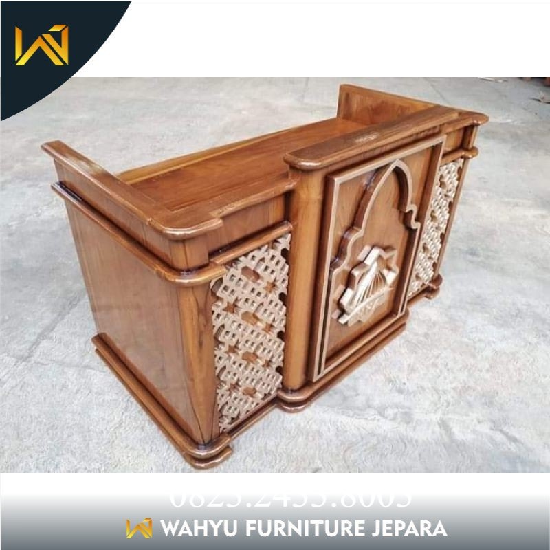 meja mimbar majlis meja ngaji kayu jati