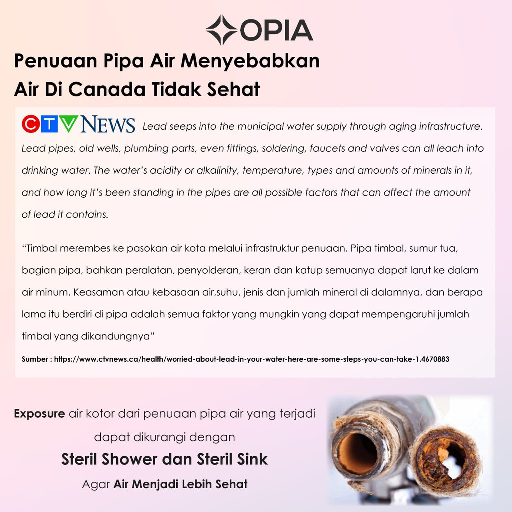 Opia Steril Shower Body Filter Refill Pack (3ea/Pack) – Filter Air untuk Shower Kamar Mandi