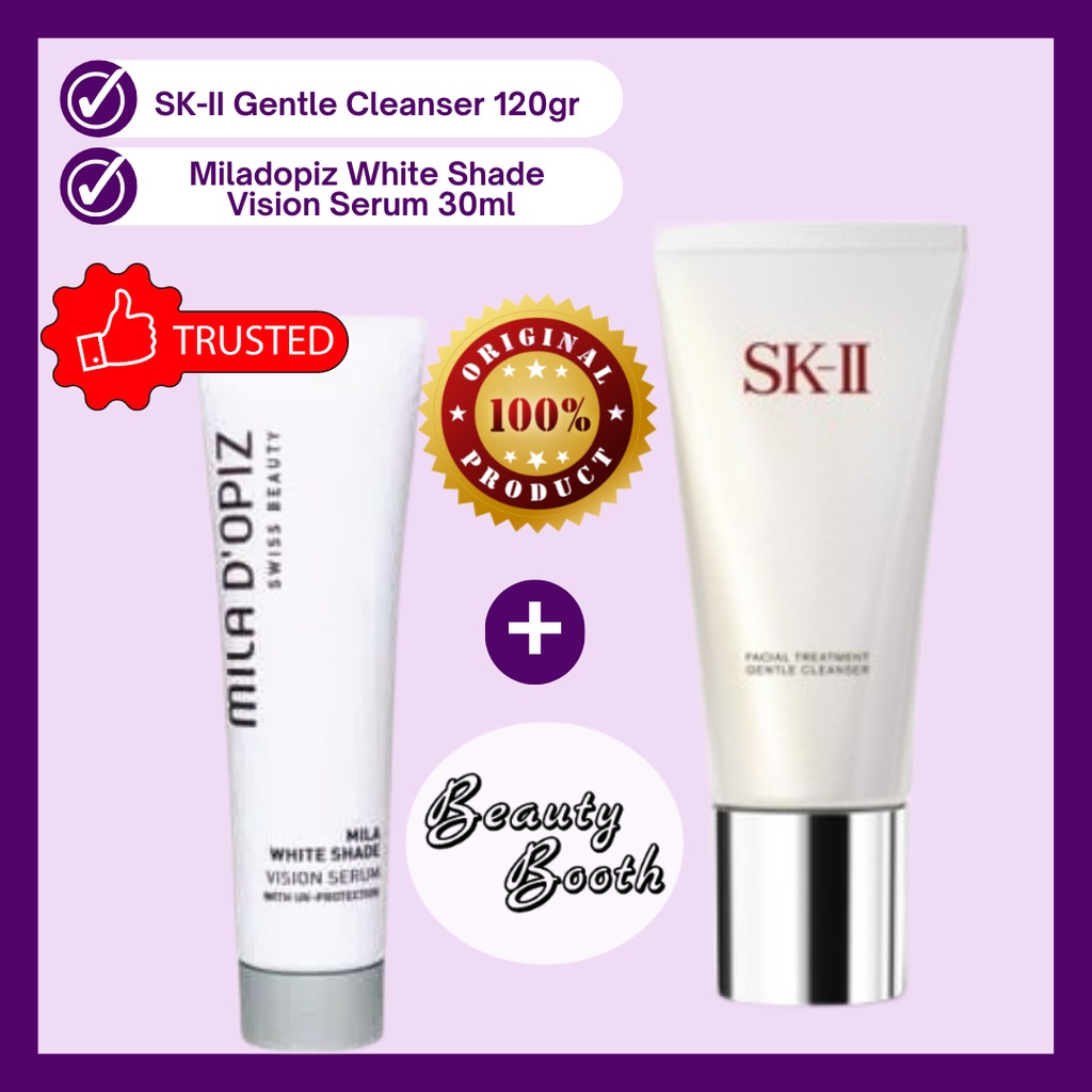 SK-II Gentle Cleanser 120gr + Miladopiz White Shade Vision Serum 30ml