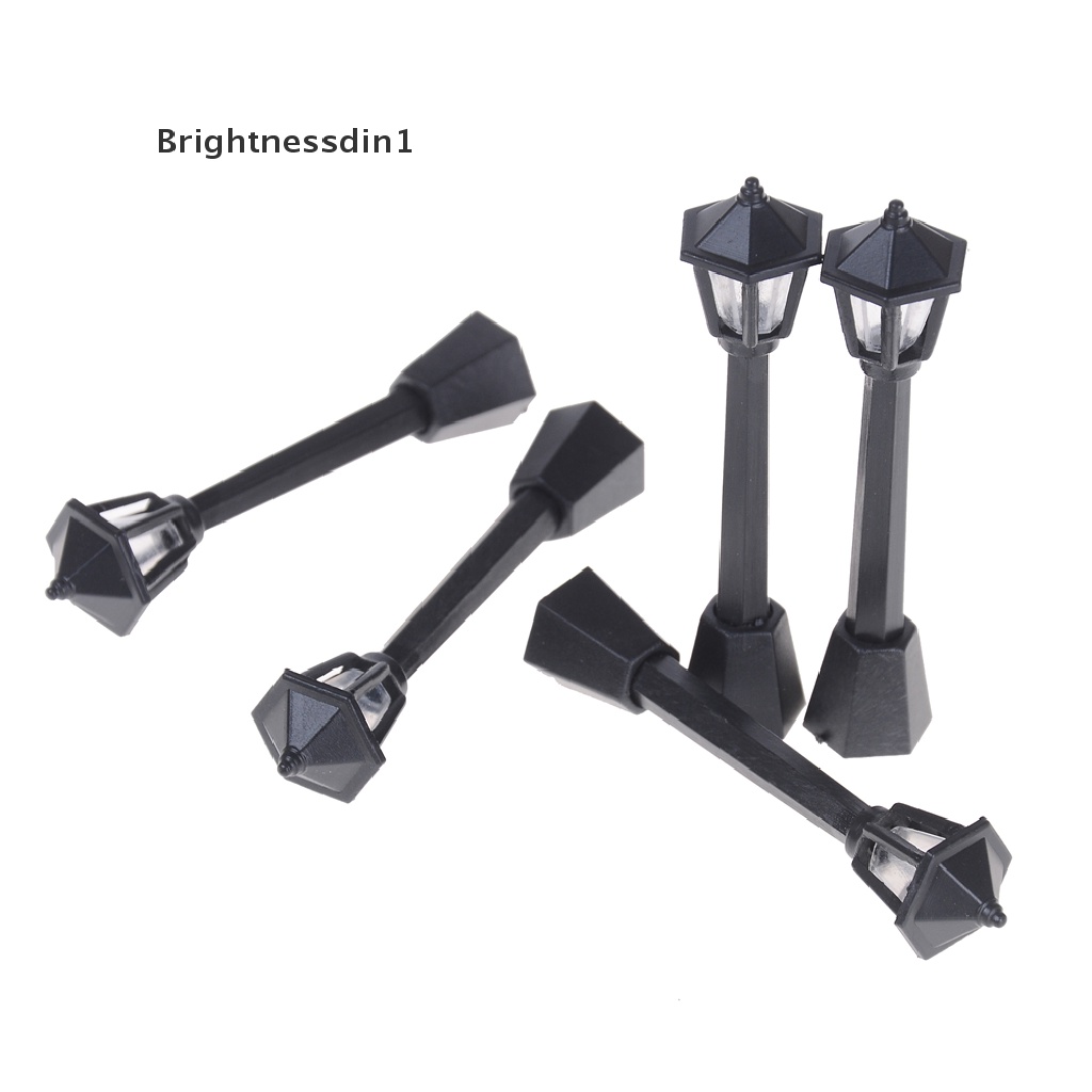 [Brightnessdin1] 5pcs Lampu Jalan Lampu Antik Imitasi Peri Taman Rumah Miniatur Lanskap Butik