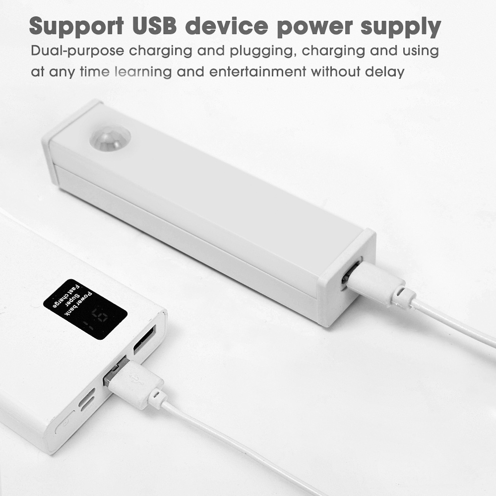 Led Induksi Tubuh Manusia USB Charging Attracted Small Night Light/Pelindung Mata Siswa Belajar Lampu Meja Khusus/Kreatif Dapur Kamar Tidur Pencahayaan Lampu Dinding