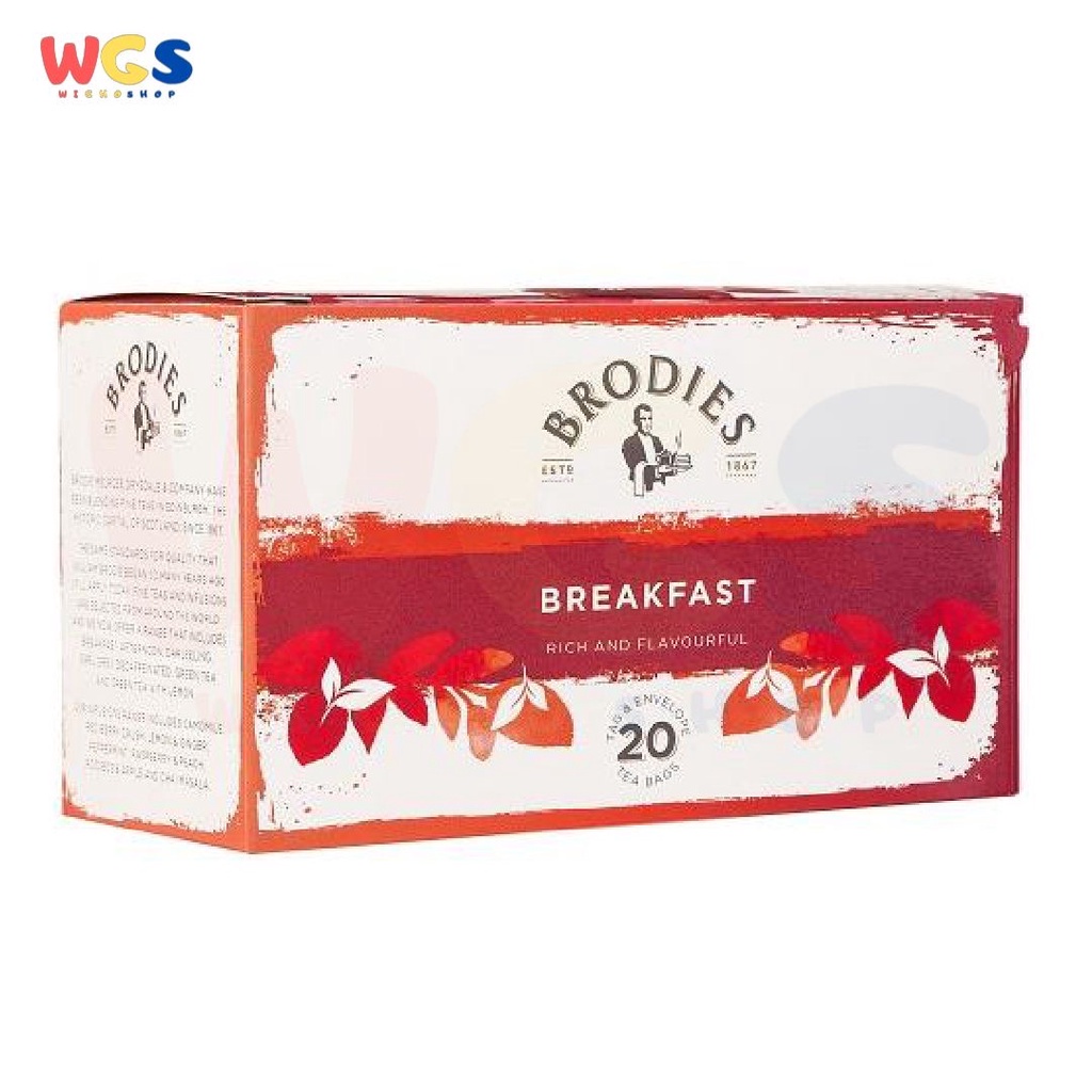 Brodies 1867 Breakfast Tea Fine Blend of Black Tea Malty Flavor 20s