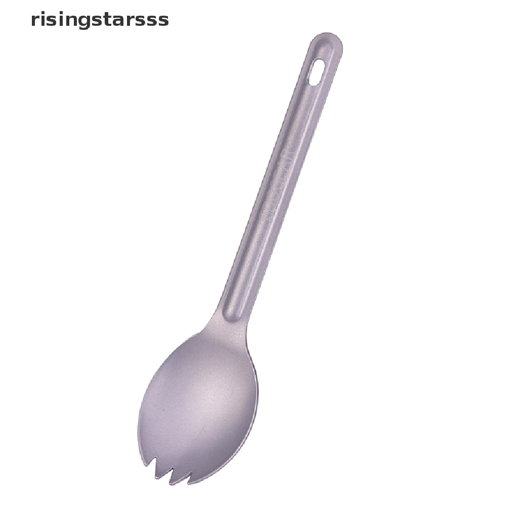 Rsid Span-new Outdoor Titanium Spork Gagang Panjang Sendok Garpu Portable Spork Cutlery Jelly