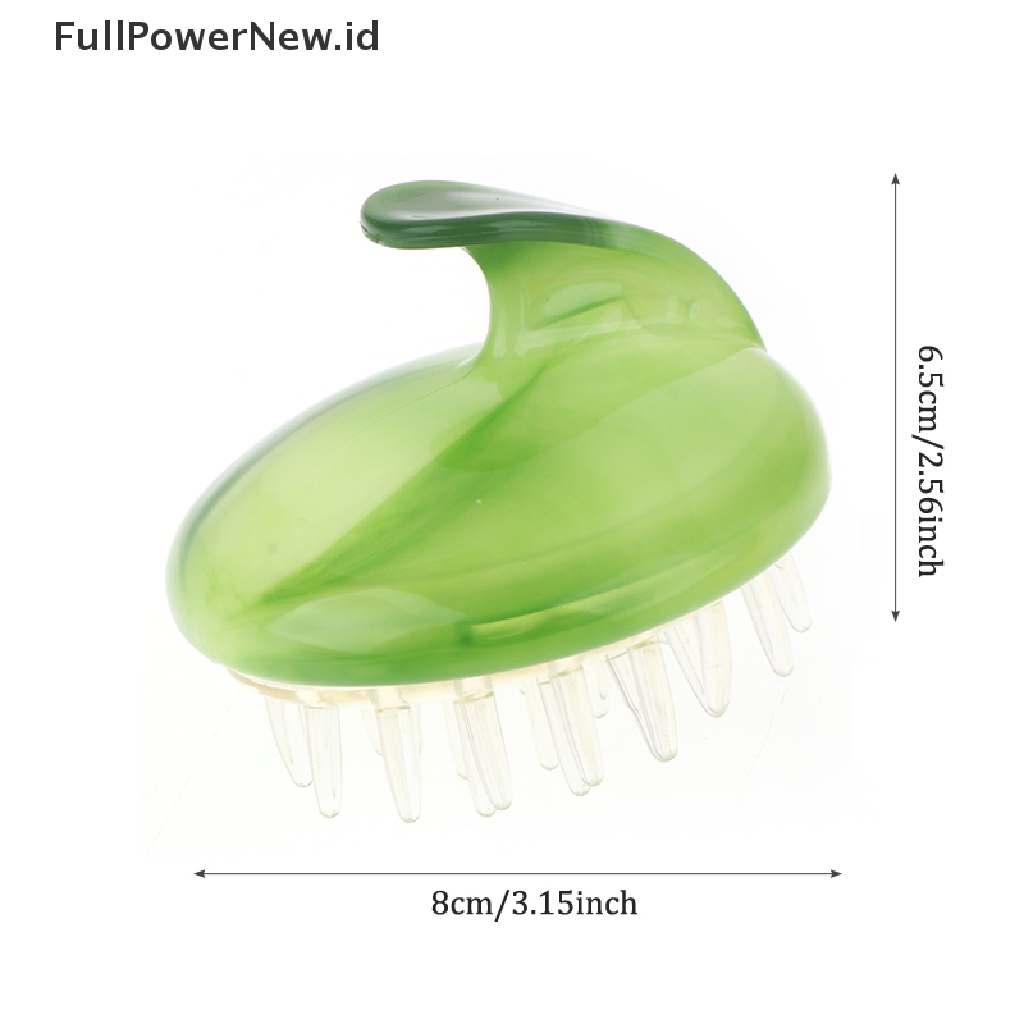 Power Silicone Massager Sikat Kulit Kepala Shampoo Pijat Sisir Shower Head Alat Cuci Rambut ID