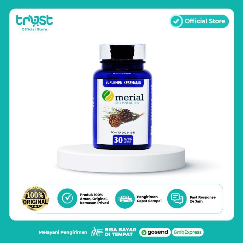 Merial Original Obat Kolesterol Darah Tinggi Jantung Ekstrak Red Pine Korea Bpom Asli