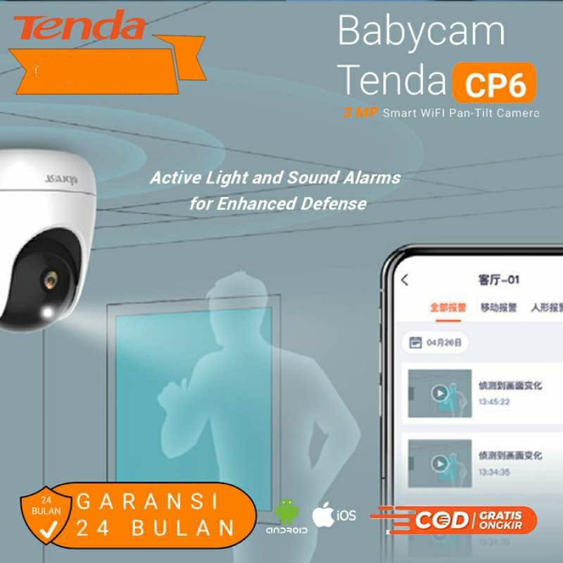 CAMERA CCTV TENDA CP6 / CP-6 IP CAM 2K 3MP SECURITY KAMERA CCTV INDOOR PAN TILT GARANSI RESMI