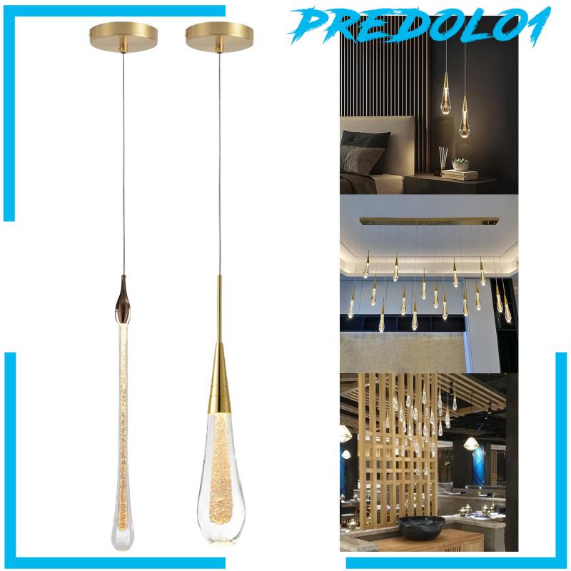 [Predolo1] Lampu Gantung Kaca Lampu Plafon Gantung Bentuk Drop Untuk Dapur Kamar Tidur