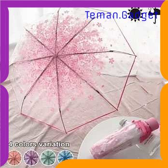 TG - ART Yesello Payung Lipat Jepang Motif Transparan Cherry Blossom - E023