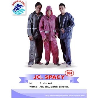 Jas Hujan DOLPHIN SPACY 961 Setelan Dewasa Jaket Baju Celana Scotchlight Mantel Stelan