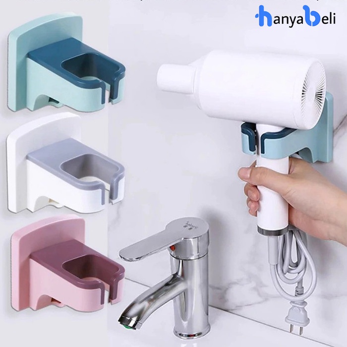 Gantungan Hair Dryer Holder Tempel Gantung Rak Pengering Rambut