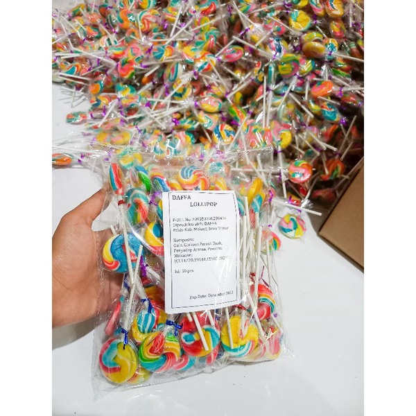 

paket permen lollipop bulat isi 50pcs by pabrik permen daffa lollipop