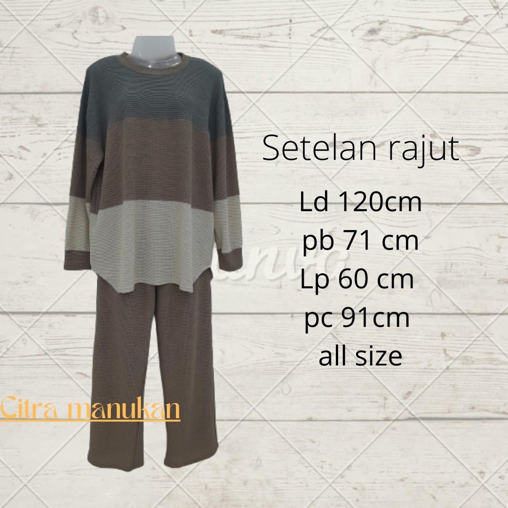 one set rajut premium wanita/ one set kekinian/ oneset Rajut 2023