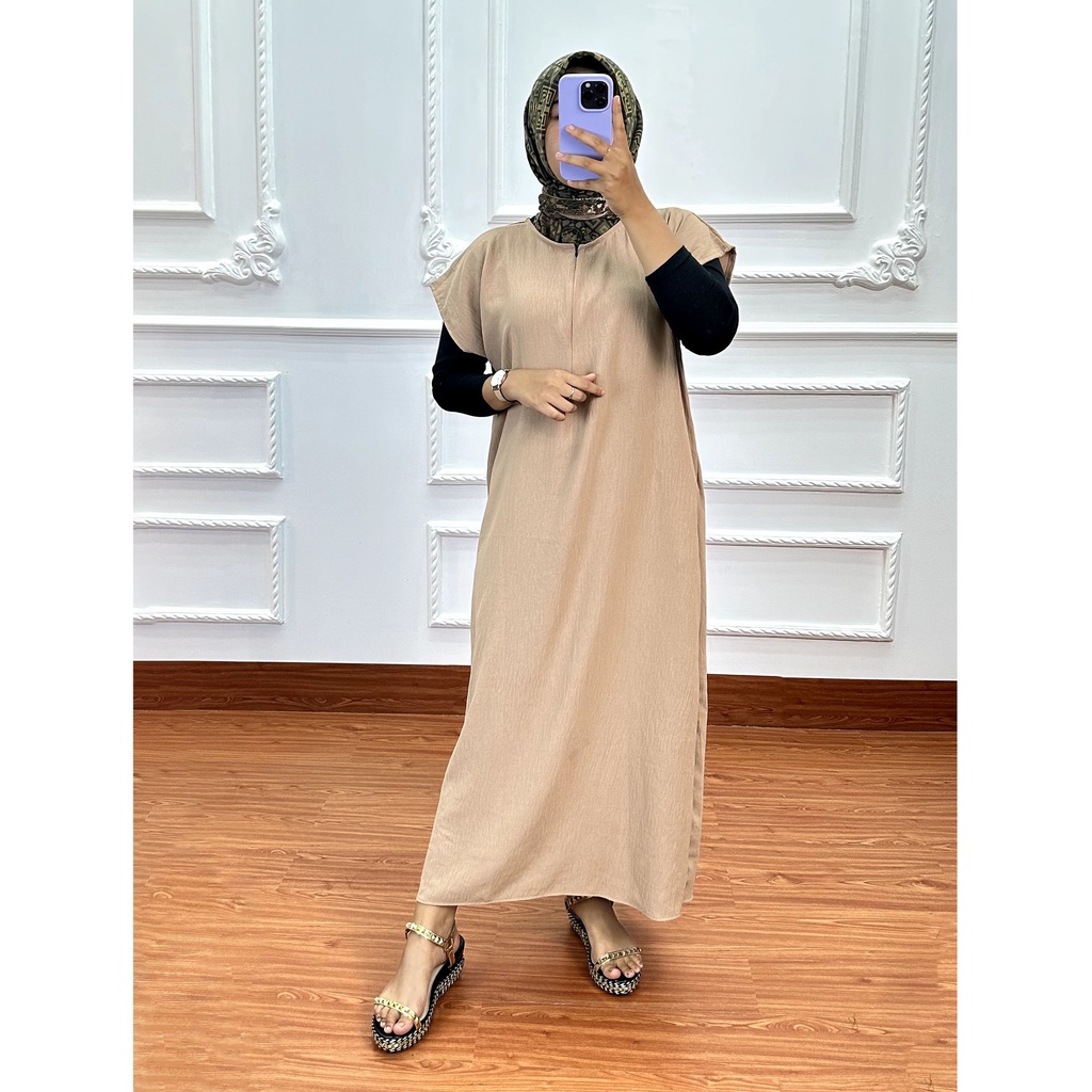 Longdress Crinkle Airflow Premium Bahan Adem Tebal