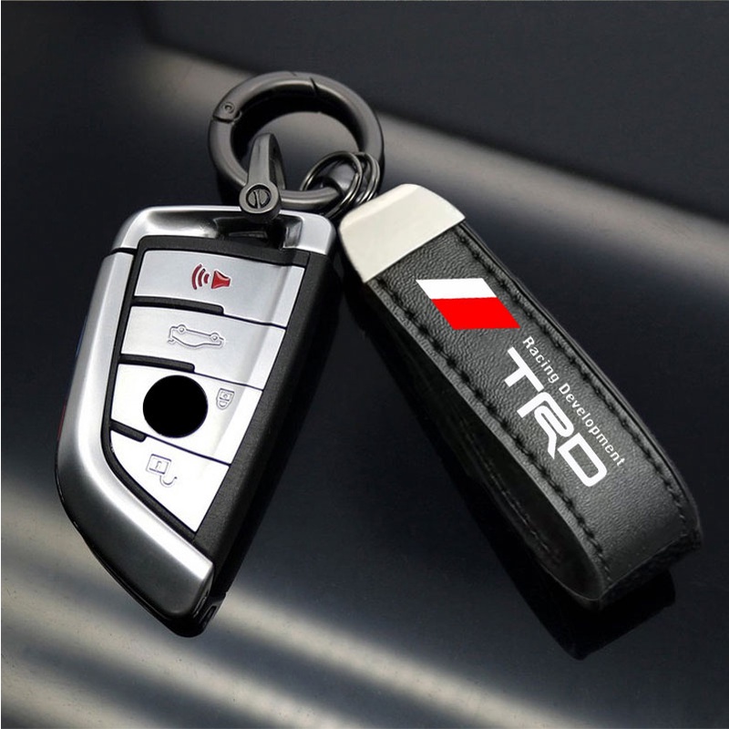 Gantungan Kunci Mobil Sport Toyota TRD Leather Key Chain Gantungan Kunci Untuk VIos Yaris Corolla Cross Veloz Wish Revo CHR Avanza Fortuner Rush Innova raize Baju Mobil Styling