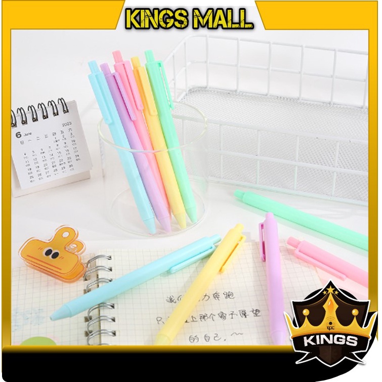 

KINGS - S5721 Pen Gel / Pulpen Mekanik Polos Pastel Seri Macaron Lucu / Stationery Sekolah / Pena Cetekan / Bolpoint polos