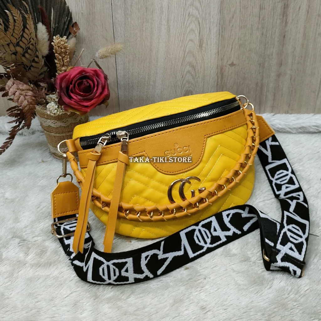 NEW ARRIVAL TAS SELEMPANG PINGGANG WAISTBAG WANITA KOREAN STYLE GC ANYAM  KEKINIAN SIMPEL MEWAH DAN ELEGANT TERBARU