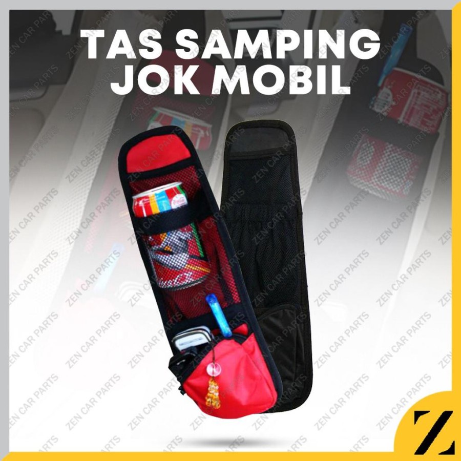 Indoholic Tas Gantung Kursi Mobil Side Seat Case Organizer Car Hanging Bag Botol Air Payung Hp Rokok Kartu Samping Jok