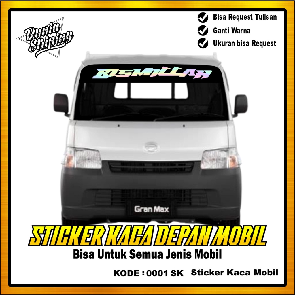 STIKER CUTING KACA DEPAN MOBIL/GRANDMAX