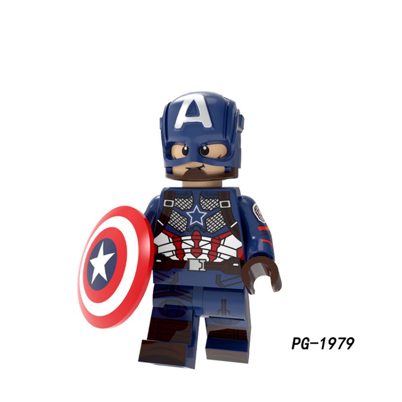 Avengers Minifigures Marvel Iron Man Groot Hulk Thanos Doctor Strange Captain America Figure Mini Blok Bangunan Mainan