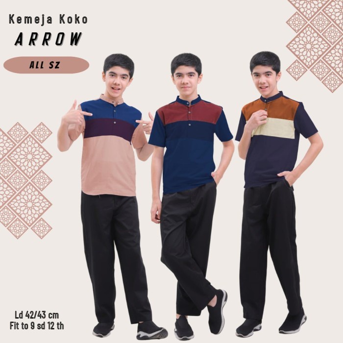 Kemeja Koko Kemko Anak Laki Laki Lengan Pendek